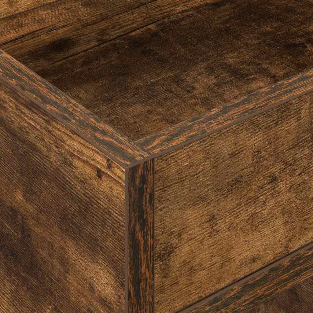 vidaXL End Table 2 pcs Καπνιστό Δρύς 30 x 30 x 56 εκ.