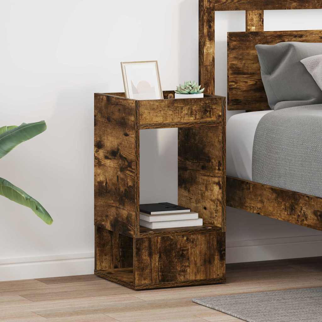 vidaXL End Table 2 pcs Καπνιστό Δρύς 30 x 30 x 56 εκ.