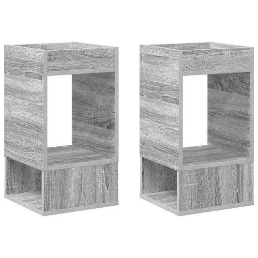 vidaXL End Table 2 τεμ. Γκρίζο Σονομα 30 x 30 x 56 εκ.