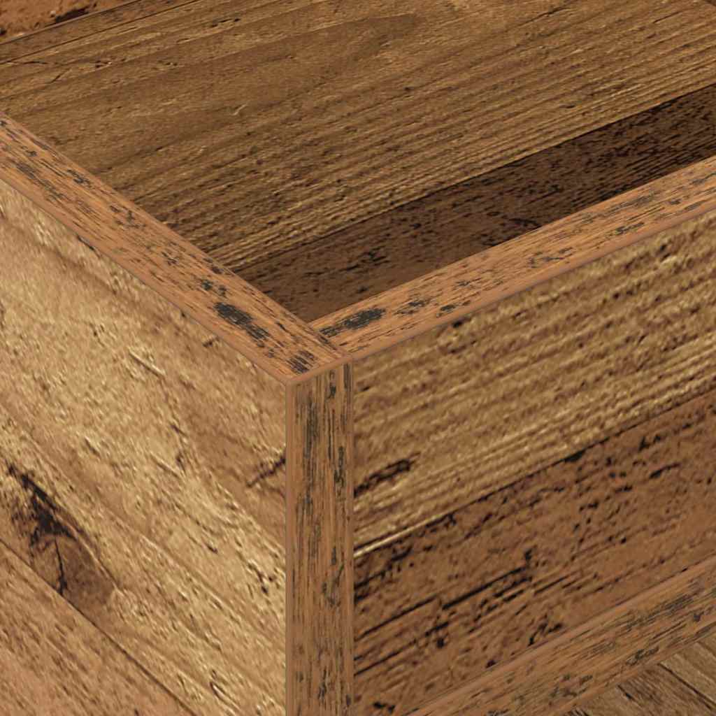 vidaXL End Table Παλιό ξύλο 30 x 30 x 56 εκ. Επεξεργασμένο ξύλο