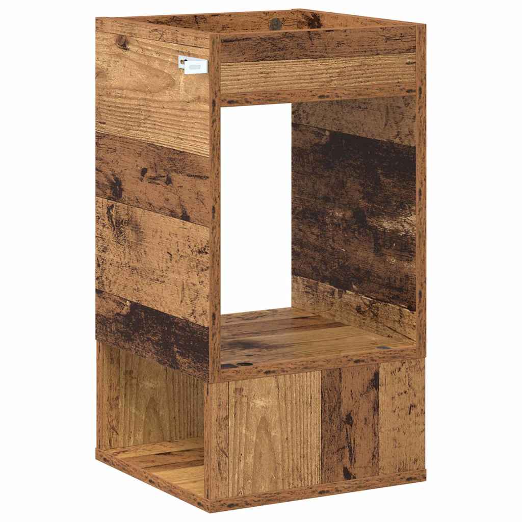 vidaXL End Table Παλιό ξύλο 30 x 30 x 56 εκ. Επεξεργασμένο ξύλο