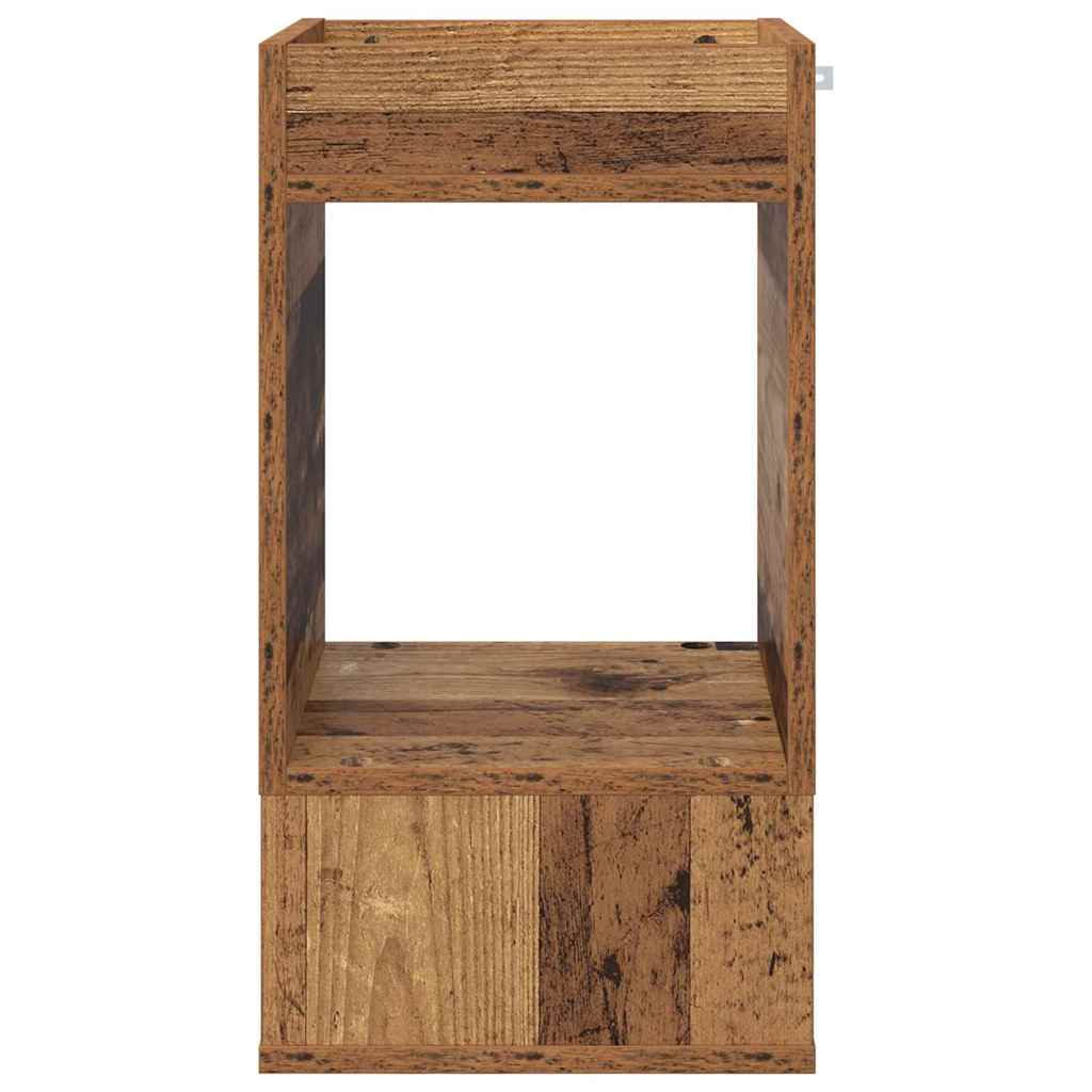 vidaXL End Table 2 pcs Παλιό ξύλο 30 x 30 x 56 εκ. Επεξεργασμένο ξύλο