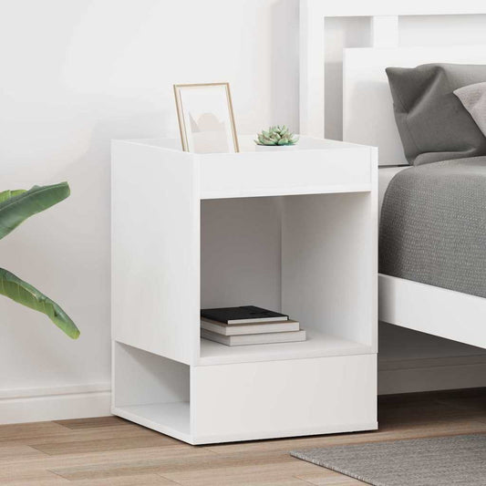 vidaXL End Table 2 pcs Λευκό 40 x 40 x 56 εκ. Επεξεργασμένο ξύλο