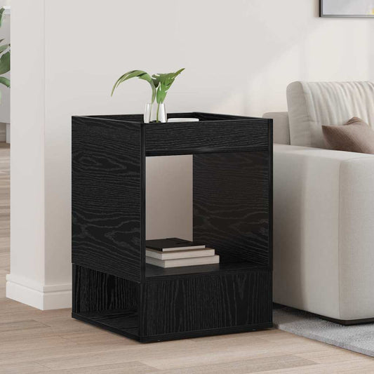 vidaXL End Table Μαύρη Οξυά 40 x 40 x 56 εκ. Επεξεργασμένο Ξύλο