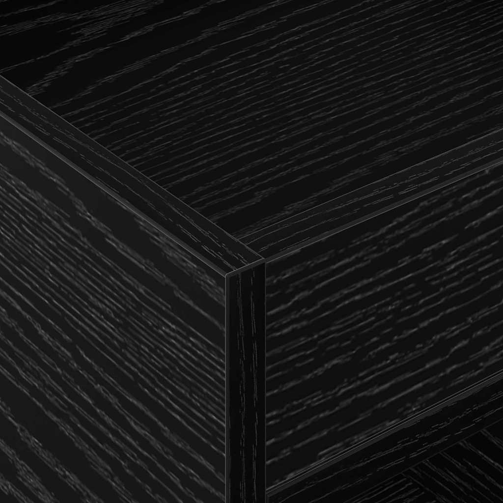 vidaXL End Table 2 pcs Μαύρη Οξυά 40 x 40 x 56 εκ. Επεξεργασμένο ξύλο