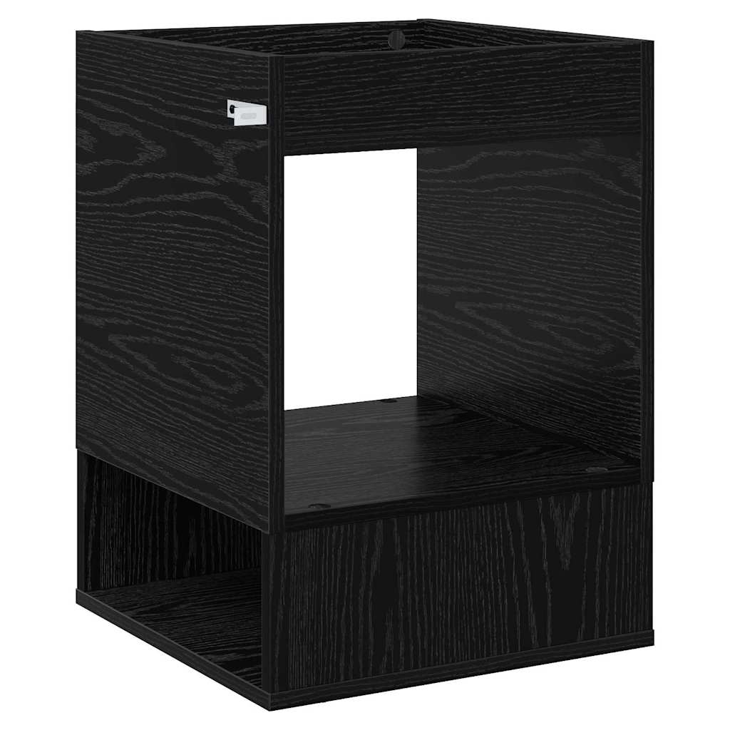 vidaXL End Table 2 pcs Μαύρη Οξυά 40 x 40 x 56 εκ. Επεξεργασμένο ξύλο