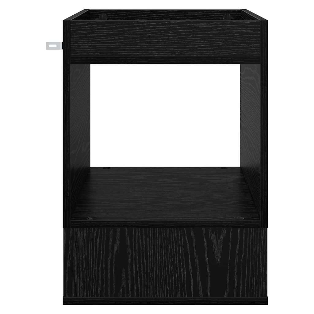 vidaXL End Table 2 pcs Μαύρη Οξυά 40 x 40 x 56 εκ. Επεξεργασμένο ξύλο