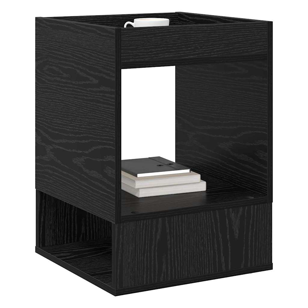 vidaXL End Table 2 pcs Μαύρη Οξυά 40 x 40 x 56 εκ. Επεξεργασμένο ξύλο