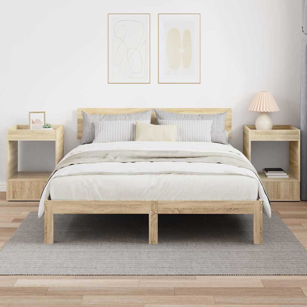 vidaXL End Table 2 pcs Δρύς Sonoma 40 x 40 x 56 εκ. Επεξεργασμένο ξύλο