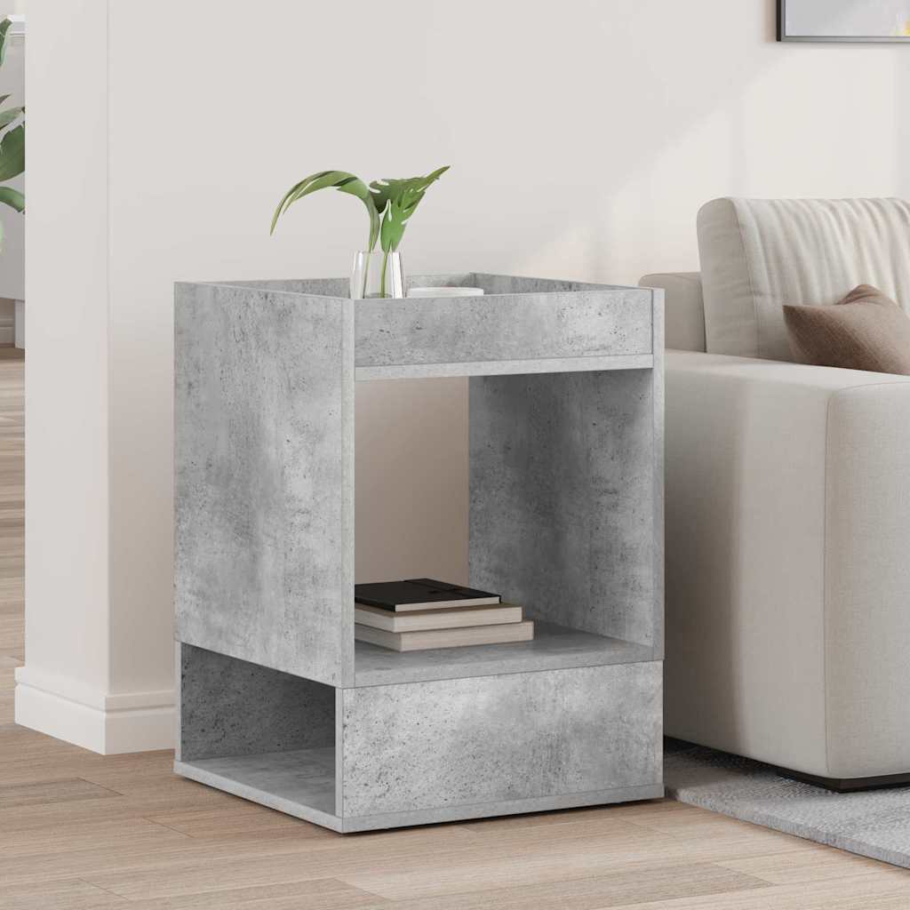 vidaXL End Table Σκυρόδεμα Γκρι 40 x 40 x 56 εκ. Επεξεργασμένο ξύλο
