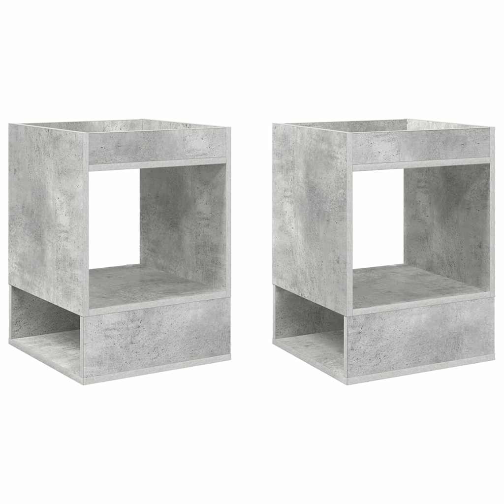 vidaXL End Table 2 pcs Σκυρόδεμα Γκρι 40 x 40 x 56 εκ.