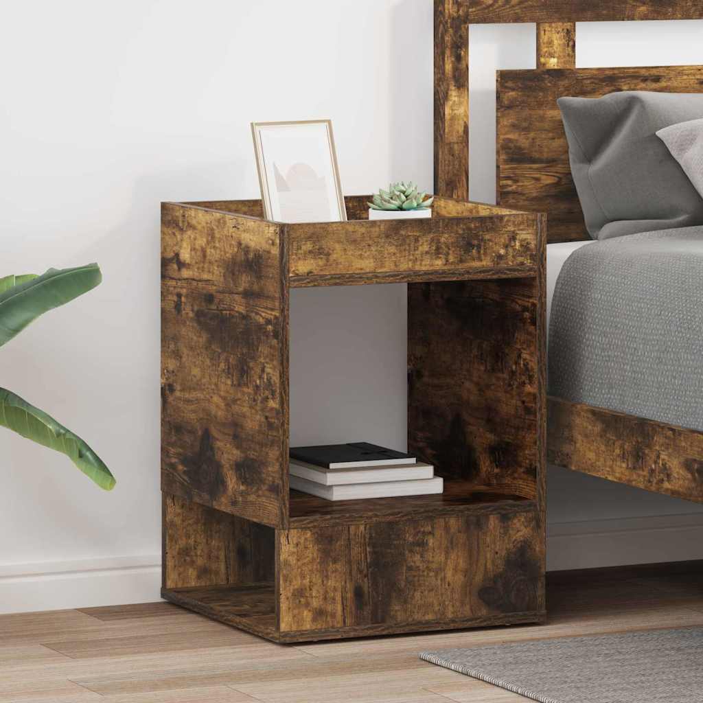 vidaXL End Table 2 pcs Καπνιστό Δρύς 40 x 40 x 56 εκ.