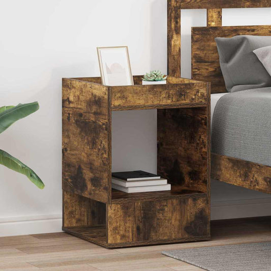 vidaXL End Table 2 τεμ. Καπνιστό Δρύς 40 x 40 x 56 εκ.