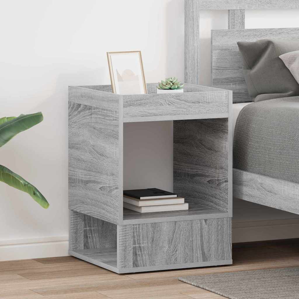 vidaXL End Table 2 pcs Γκρίζο Σονομα 40 x 40 x 56 εκ.