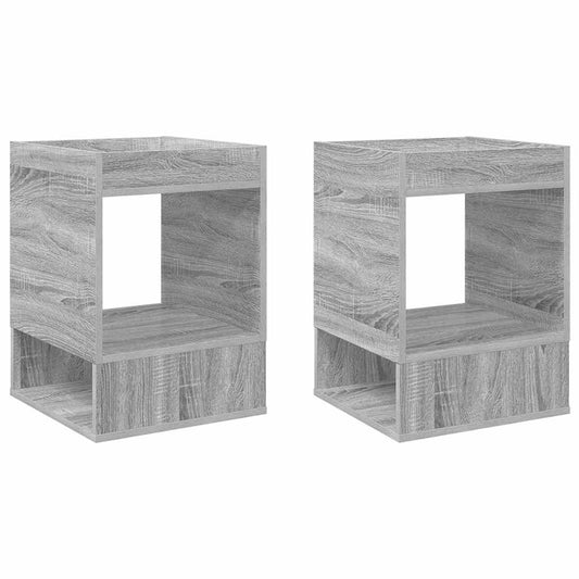 vidaXL End Table 2 τεμ. Γκρίζο Σονομα 40 x 40 x 56 εκ.