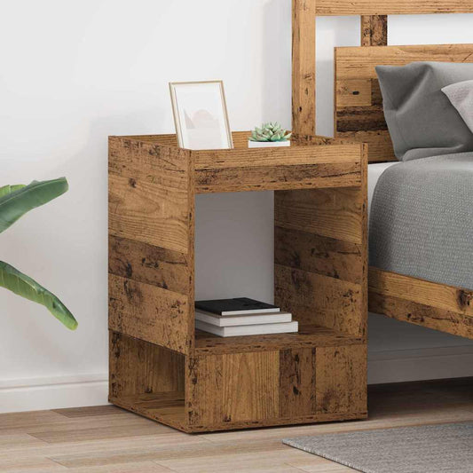 vidaXL End Table 2 τεμ. Παλιό ξύλο 40 x 40 x 56 εκ. Επεξεργασμένο Ξύλο