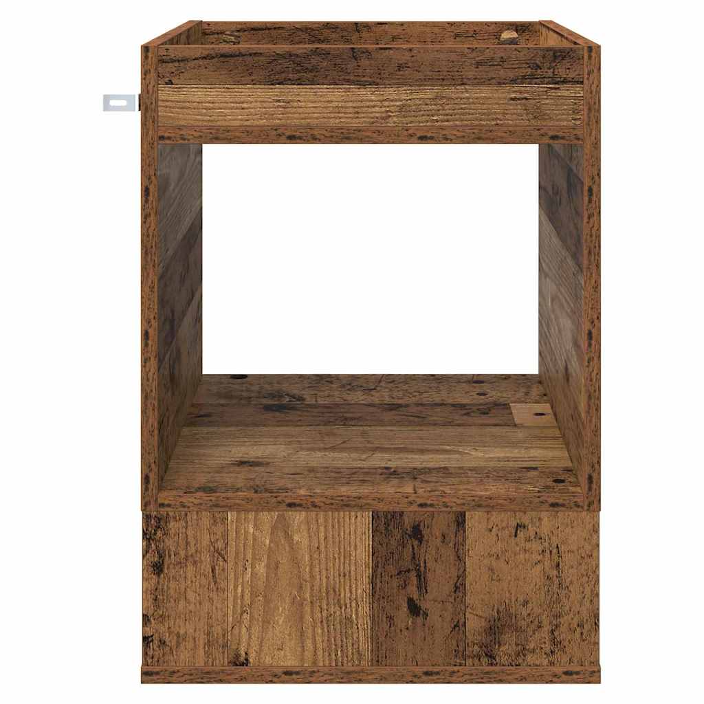 vidaXL End Table 2 pcs Παλιό ξύλο 40 x 40 x 56 εκ. Επεξεργασμένο ξύλο