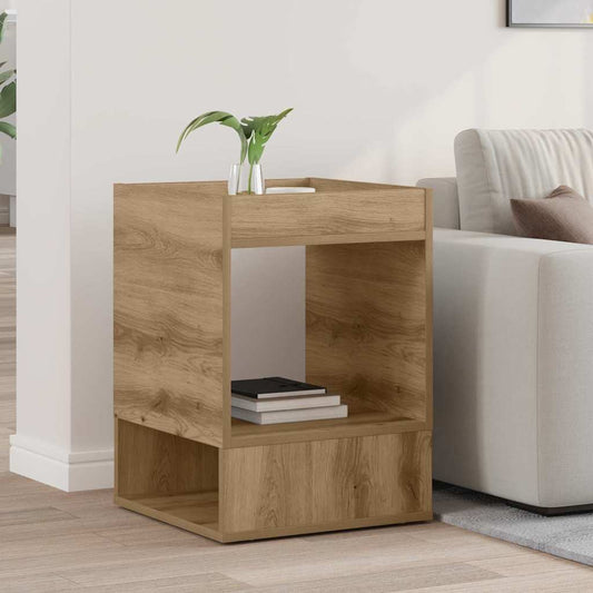 vidaXL End Table Artisan Oak 40 x 40 x 56 εκ. Επεξεργασμένο Ξύλο