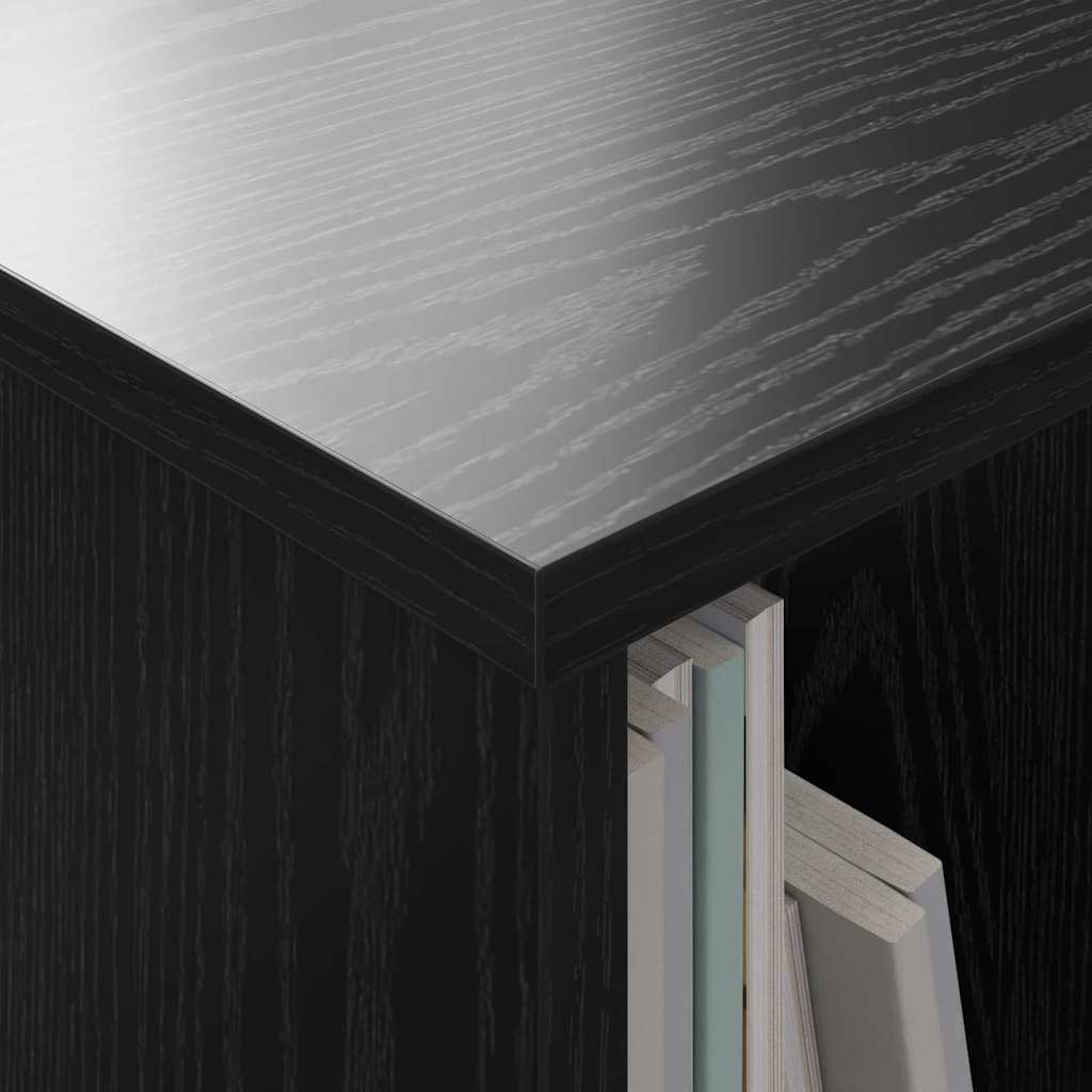 vidaXL Ράφι Περιοδικών Μαύρη Οξυά 35 x 30 x 45 εκ.