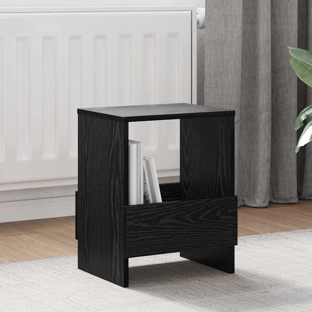 vidaXL Ράφι Περιοδικών Μαύρη Οξυά 35 x 30 x 45 εκ.