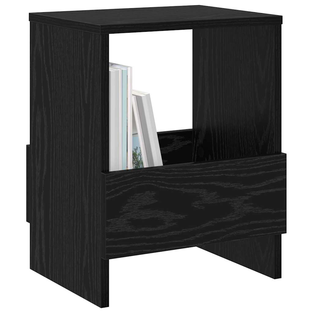 vidaXL Ράφι Περιοδικών Μαύρη Οξυά 35 x 30 x 45 εκ.