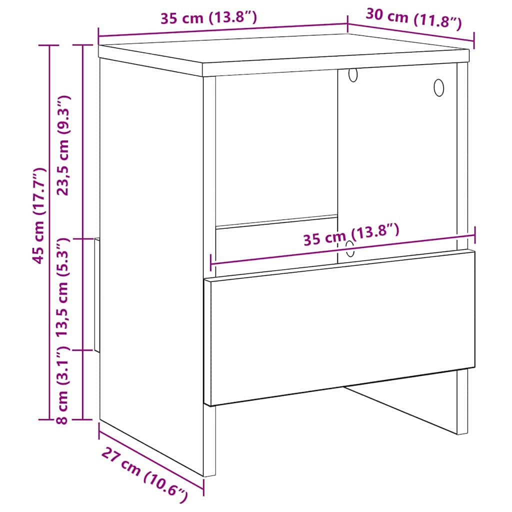vidaXL Ράφι Περιοδικών Μαύρη Οξυά 35 x 30 x 45 εκ.