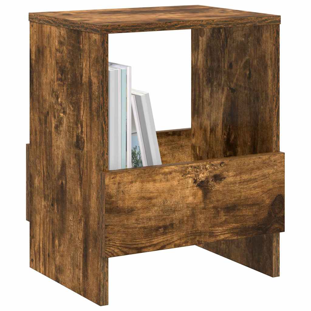 vidaXL Ράφι Περιοδικών Καπνιστό Δρύς 35 x 30 x 45 εκ.