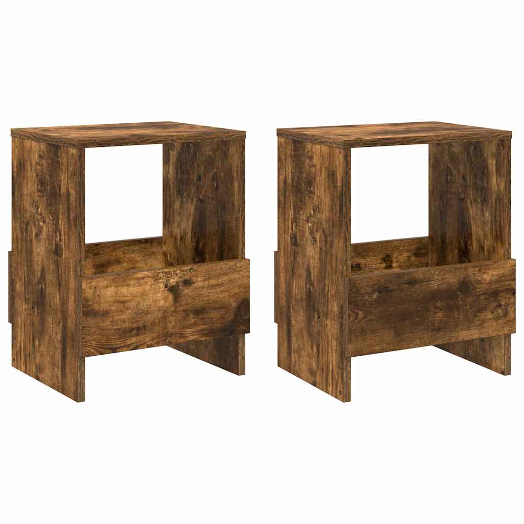 vidaXL Ράφι Περιοδικών 2 pcs Καπνιστό Δρύς 35 x 30 x 45 εκ.