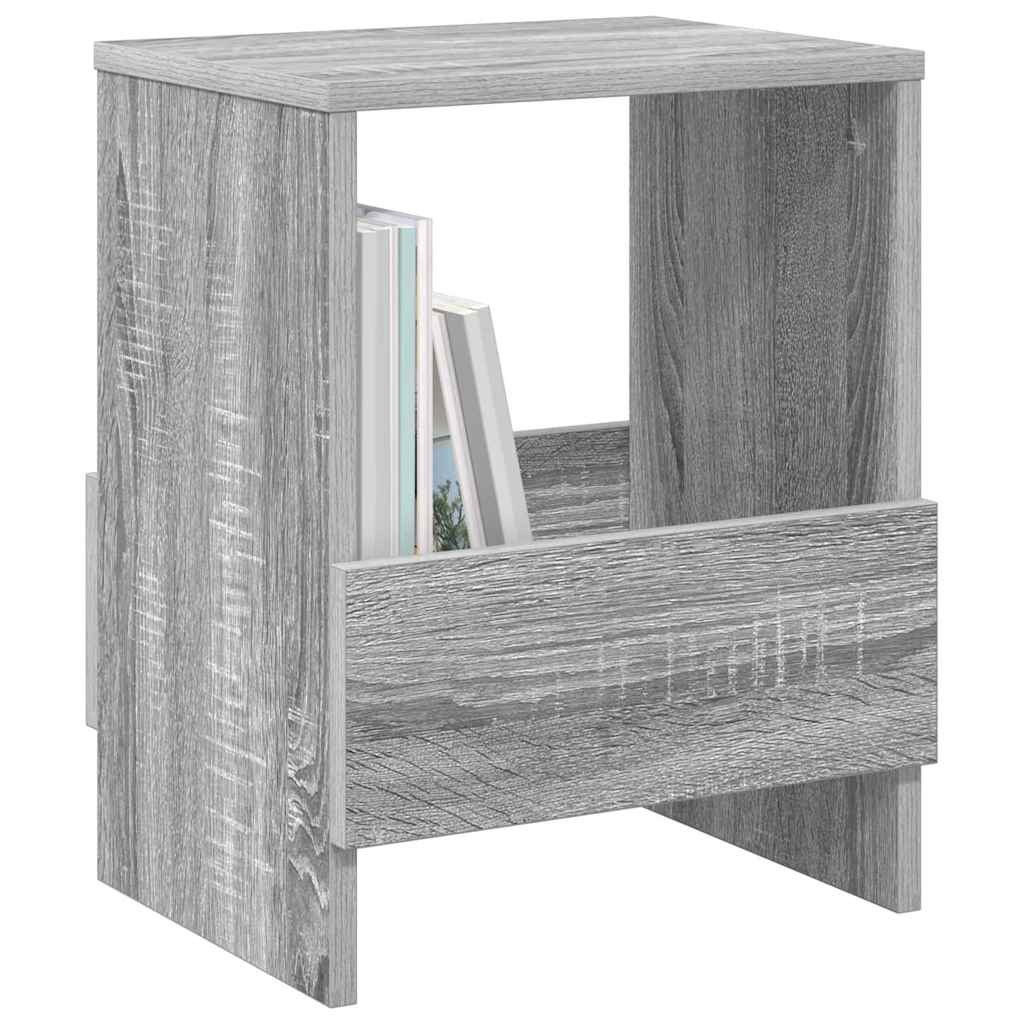 vidaXL Ράφι Περιοδικών 2 pcs Γκρίζο Σονομα 35 x 30 x 45 εκ.