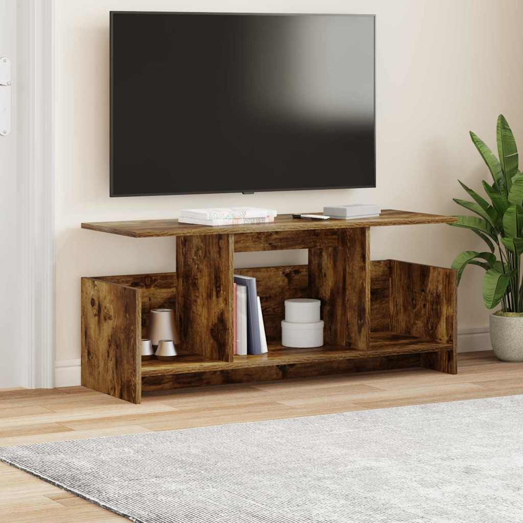 vidaXL Βάση TV 102 x 35 x 45 εκ. Καπνιστό Δρύς Επεξεργασμένο Ξύλο