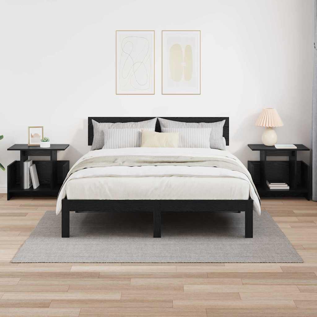 vidaXL Βάση TV 2 pcs Μαύρη Οξυά 50 x 35 x 45 cm Επεξεργασμένο ξύλο