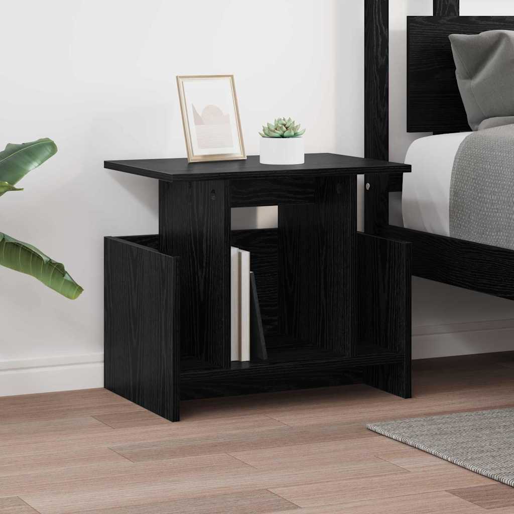 vidaXL Βάση TV 2 pcs Μαύρη Οξυά 50 x 35 x 45 cm Επεξεργασμένο ξύλο