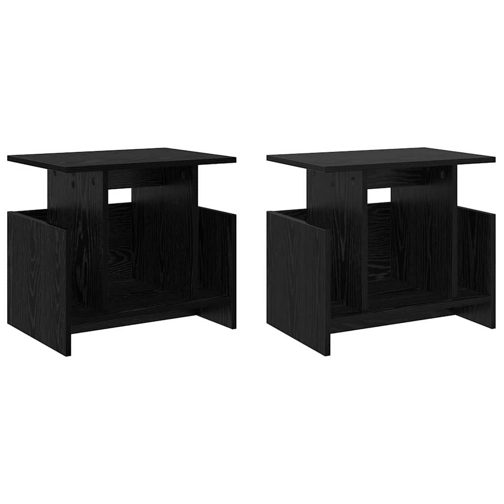 vidaXL Βάση TV 2 pcs Μαύρη Οξυά 50 x 35 x 45 cm Επεξεργασμένο ξύλο