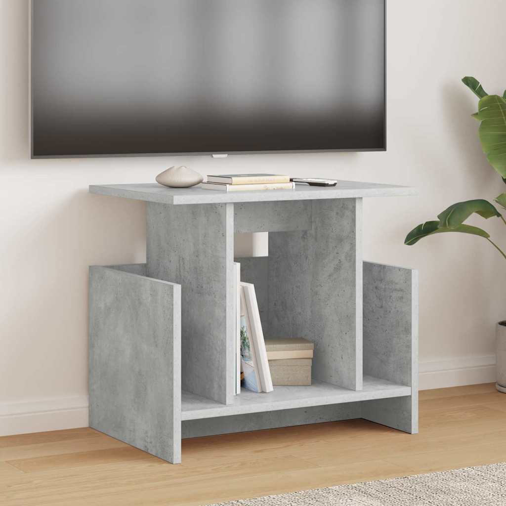 vidaXL Βάση TV 50 x 35 x 45 cm Σκυρόδεμα Γκρι Επεξεργασμένο Ξύλο