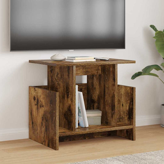 vidaXL Βάση TV 2 pcs Καπνιστό Δρύς 50 x 35 x 45 cm Επεξεργασμένο ξύλο