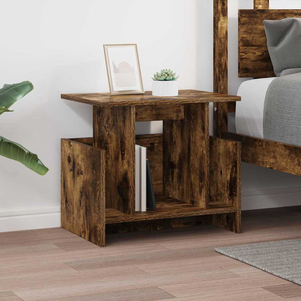 vidaXL Βάση TV 2 pcs Καπνιστό Δρύς 50 x 35 x 45 cm Επεξεργασμένο ξύλο