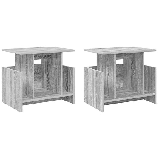 vidaXL Βάση TV 2 pcs Γκρίζο Σονομα 50 x 35 x 45 cm Επεξεργασμένο ξύλο