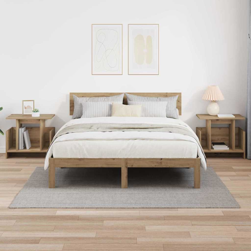 vidaXL Βάση TV 2 pcs Artisan Oak 50 x 35 x 45 cm Επεξεργασμένο ξύλο