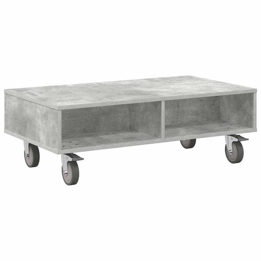 vidaXL Κομοδίνο με τροχούς Σκυρόδεμα Γκρι 90 x 50 x 30 cm