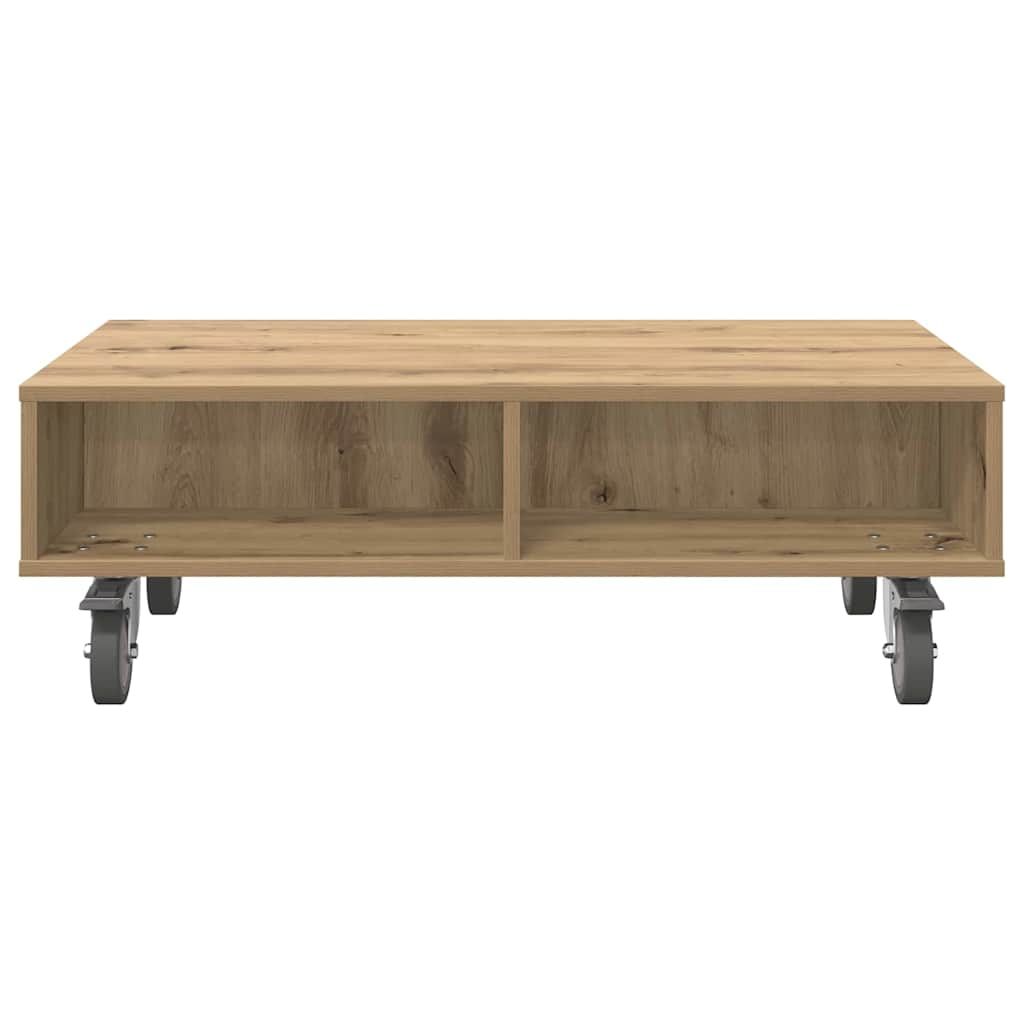 vidaXL Κομοδίνο με τροχούς Artisan Oak 90 x 50 x 30 cm