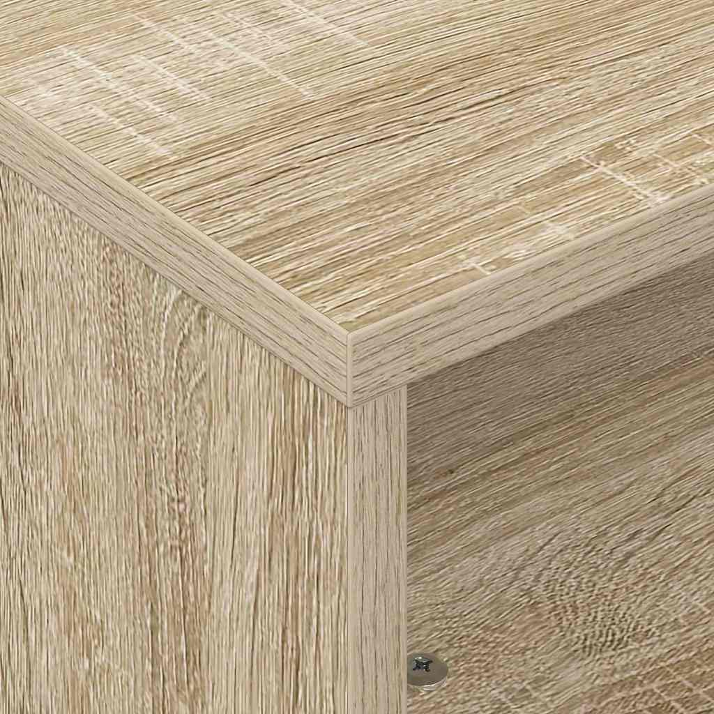 vidaXL Κομοδίνο με τροχούς Δρύς Sonoma 50,5 x 50 x 30 εκ