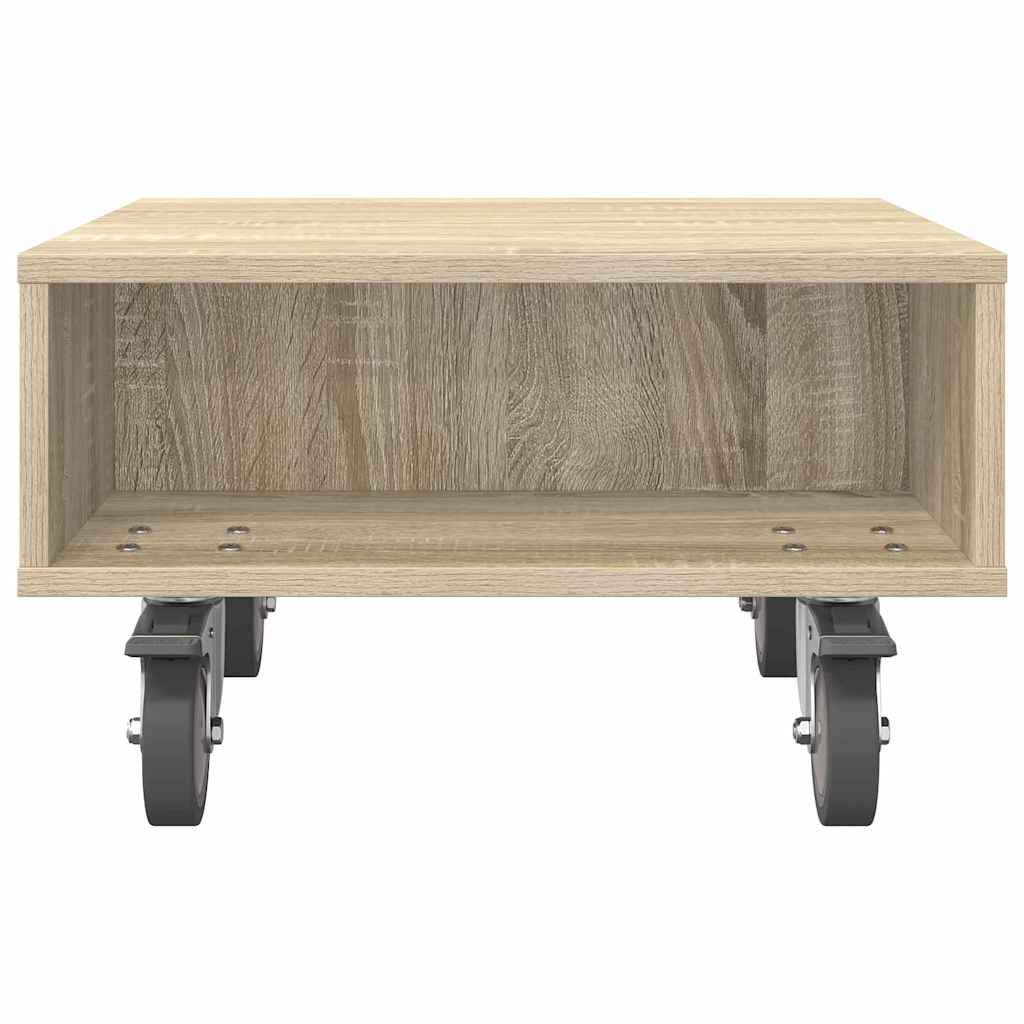 vidaXL Κομοδίνο με τροχούς Δρύς Sonoma 50,5 x 50 x 30 εκ