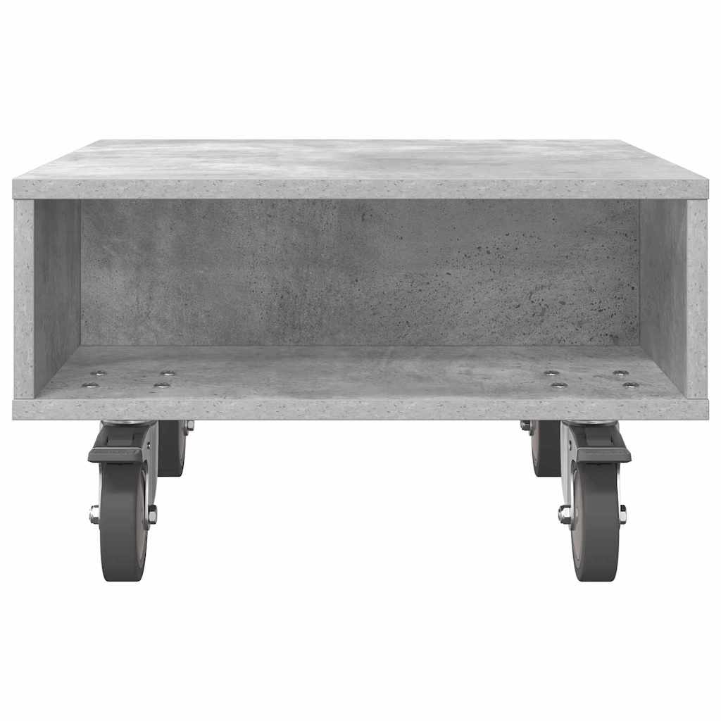 vidaXL Κομοδίνο με τροχούς Σκυρόδεμα Γκρι 50,5 x 50 x 30 εκ