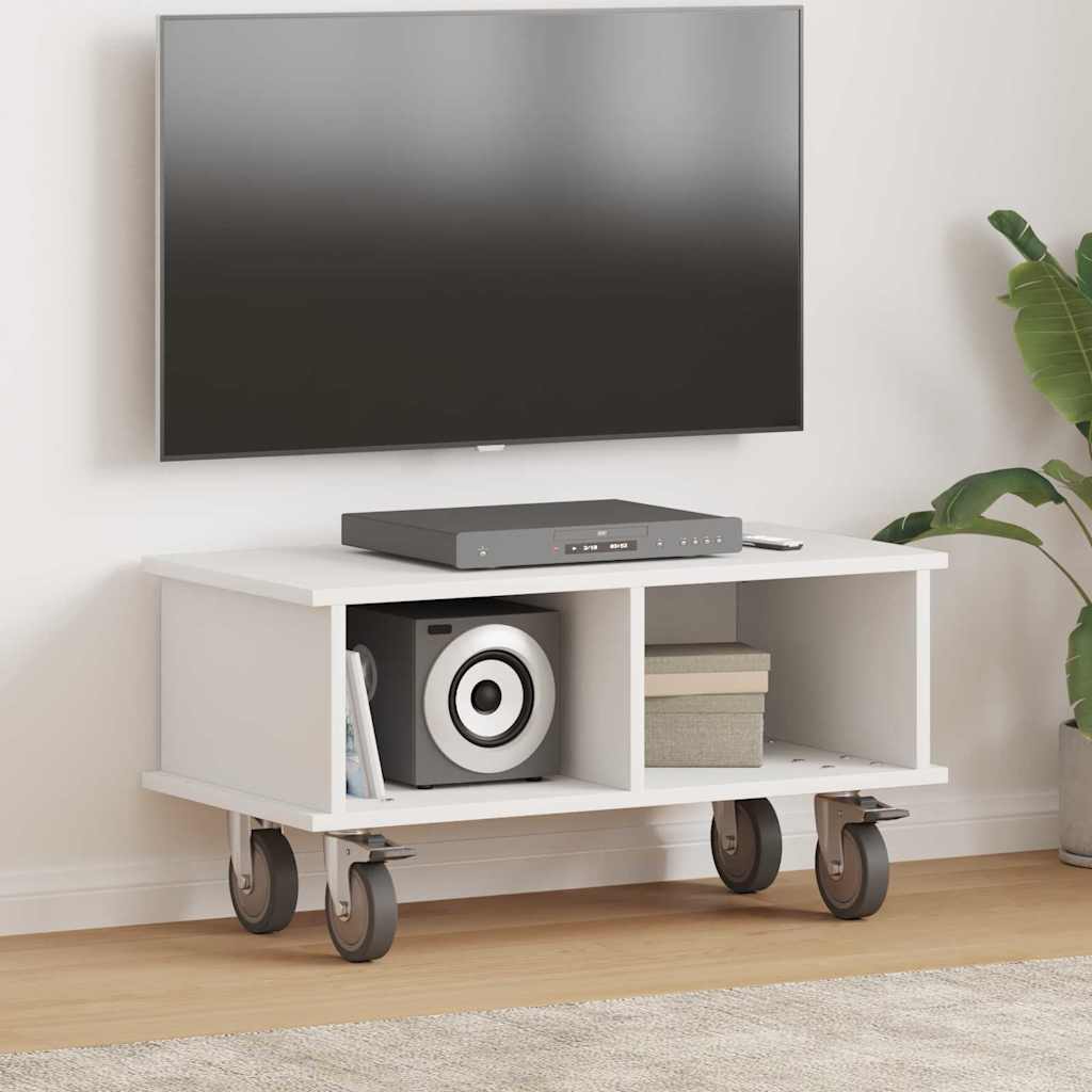 vidaXL Βάση TV 68,5 x 35 x 35 εκ Λευκό Επεξεργασμένο Ξύλο