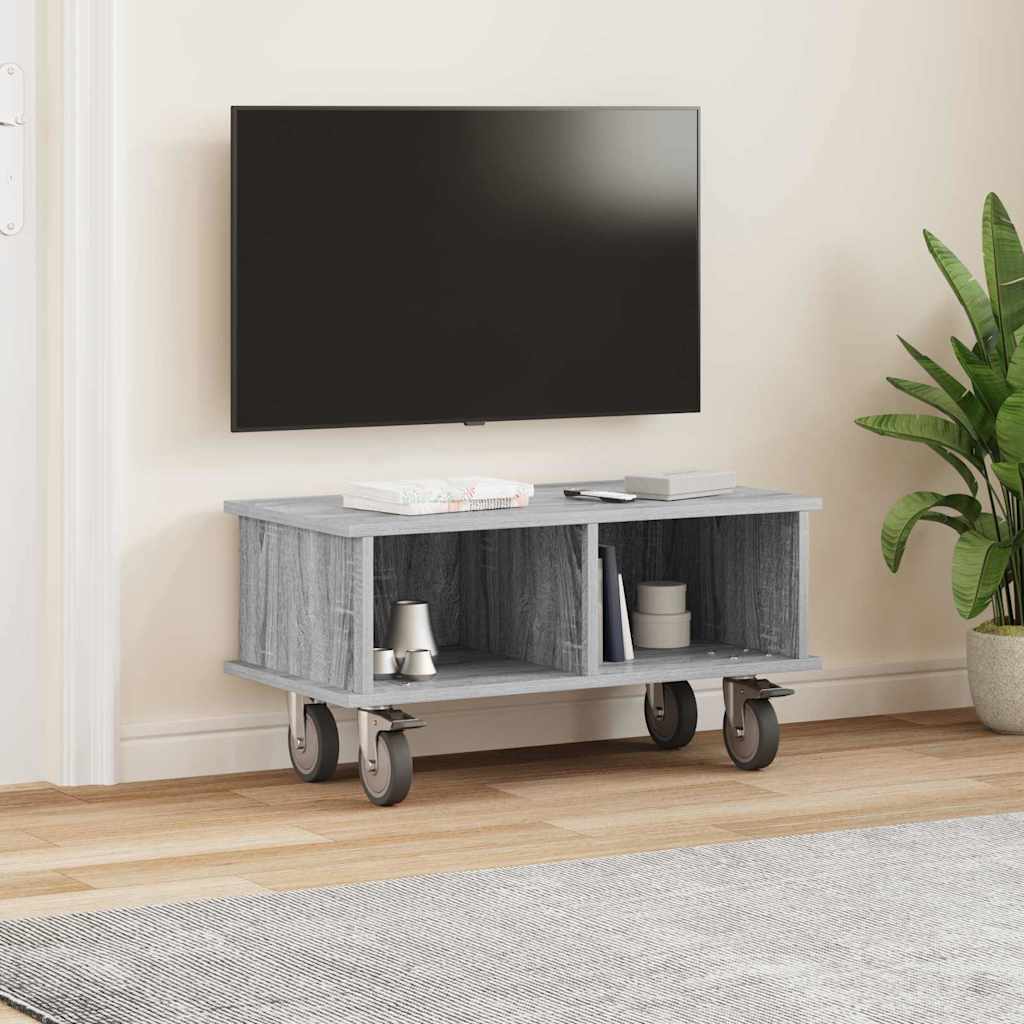 vidaXL Βάση TV 68,5 x 35 x 35 εκ Γκρίζο Σονομα Επεξεργασμένο Ξύλο