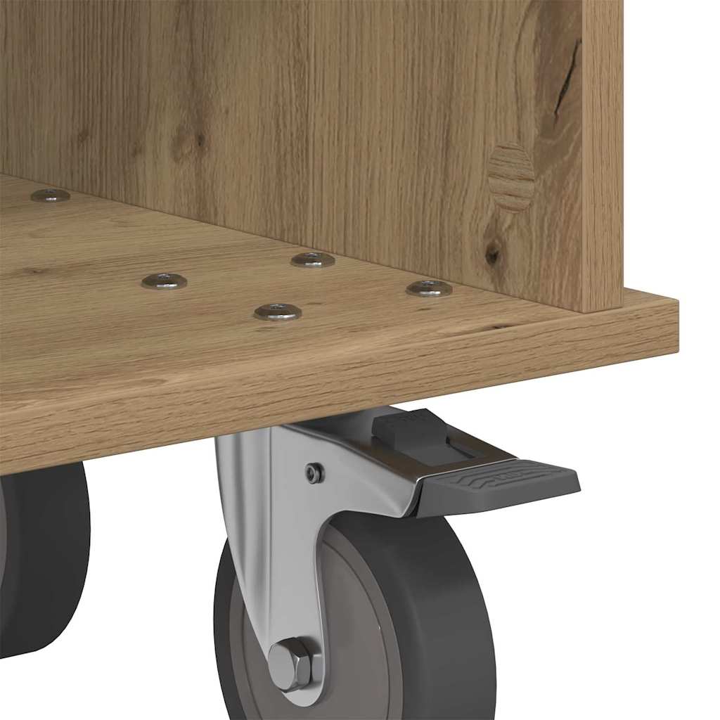vidaXL Βάση TV 37 x 35 x 35 εκ Artisan Oak Επεξεργασμένο Ξύλο