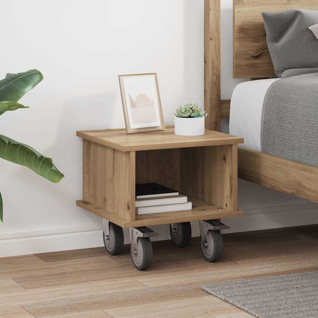 vidaXL Βάση TV 37 x 35 x 35 εκ Artisan Oak Επεξεργασμένο Ξύλο
