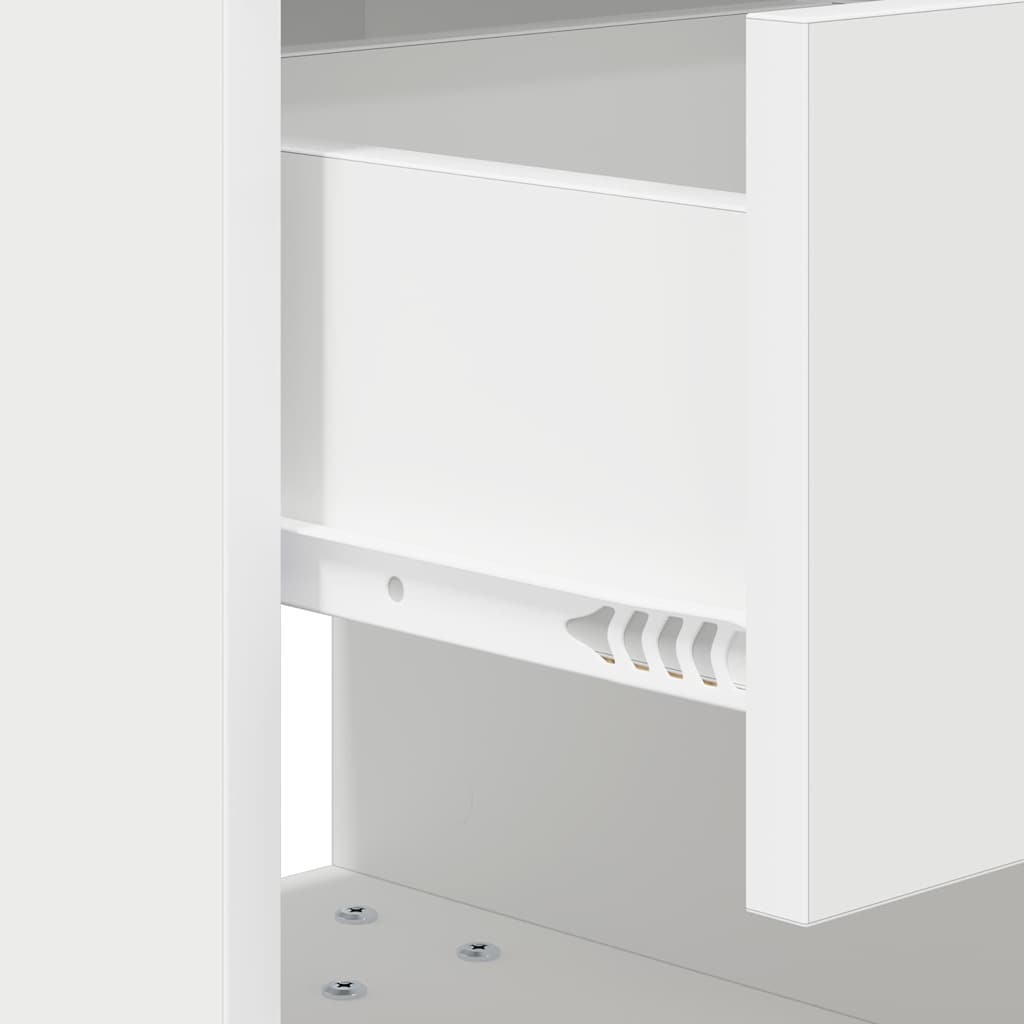 vidaXL Κομοδίνο Λευκό 40,5 x 40 x 48 εκ. Επεξεργασμένο Ξύλο