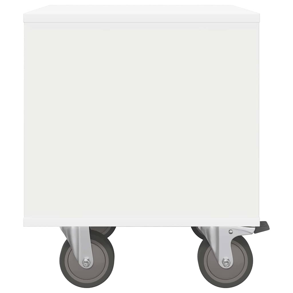 vidaXL Κομοδίνο Λευκό 40,5 x 40 x 48 εκ. Επεξεργασμένο Ξύλο