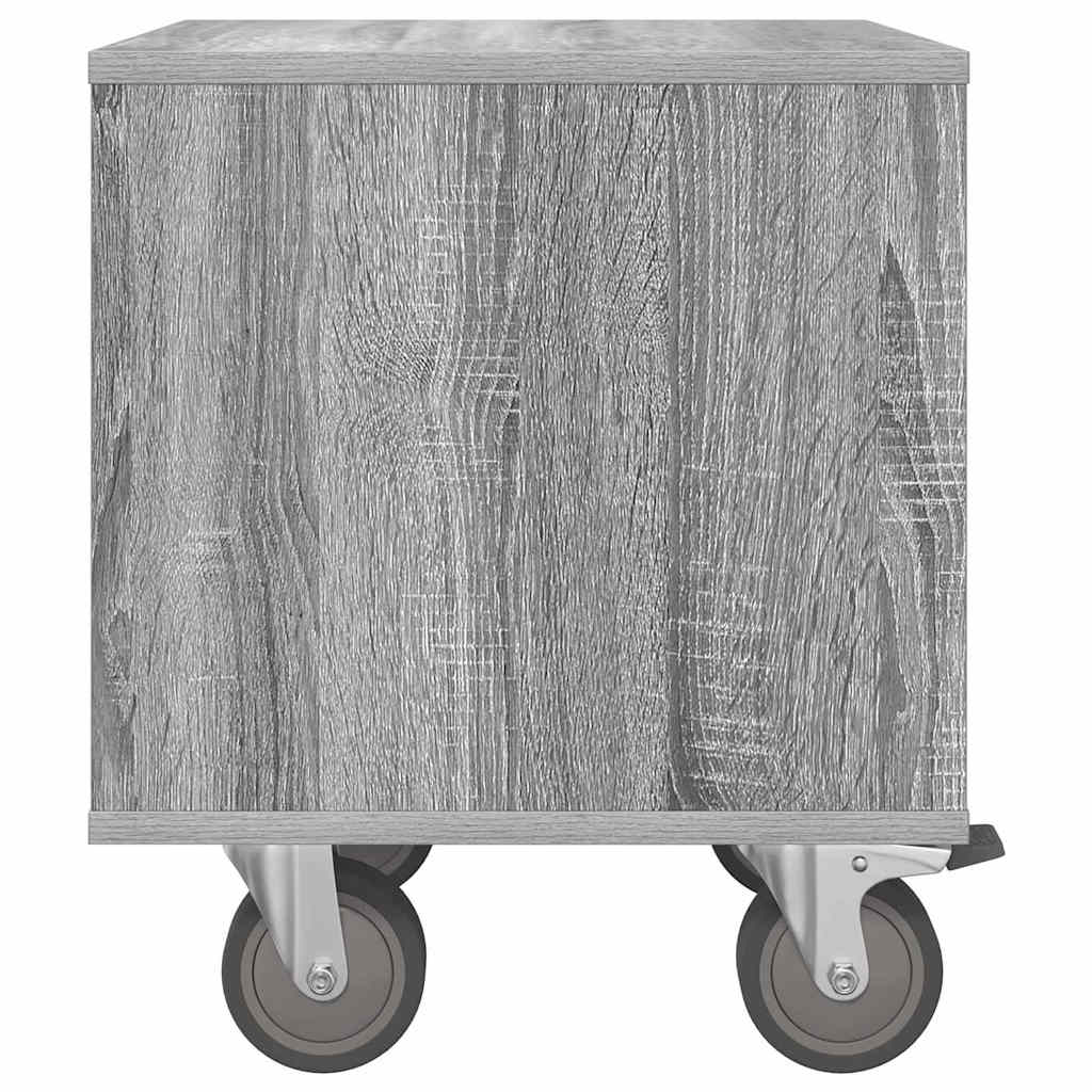 vidaXL Κομοδίνο Γκρίζο Σονομα 40,5 x 40 x 48 εκ. Επεξεργασμένο Ξύλο